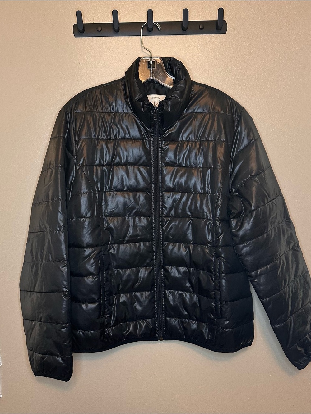 Relativity Black Quilted Puffer Jacket - Women's